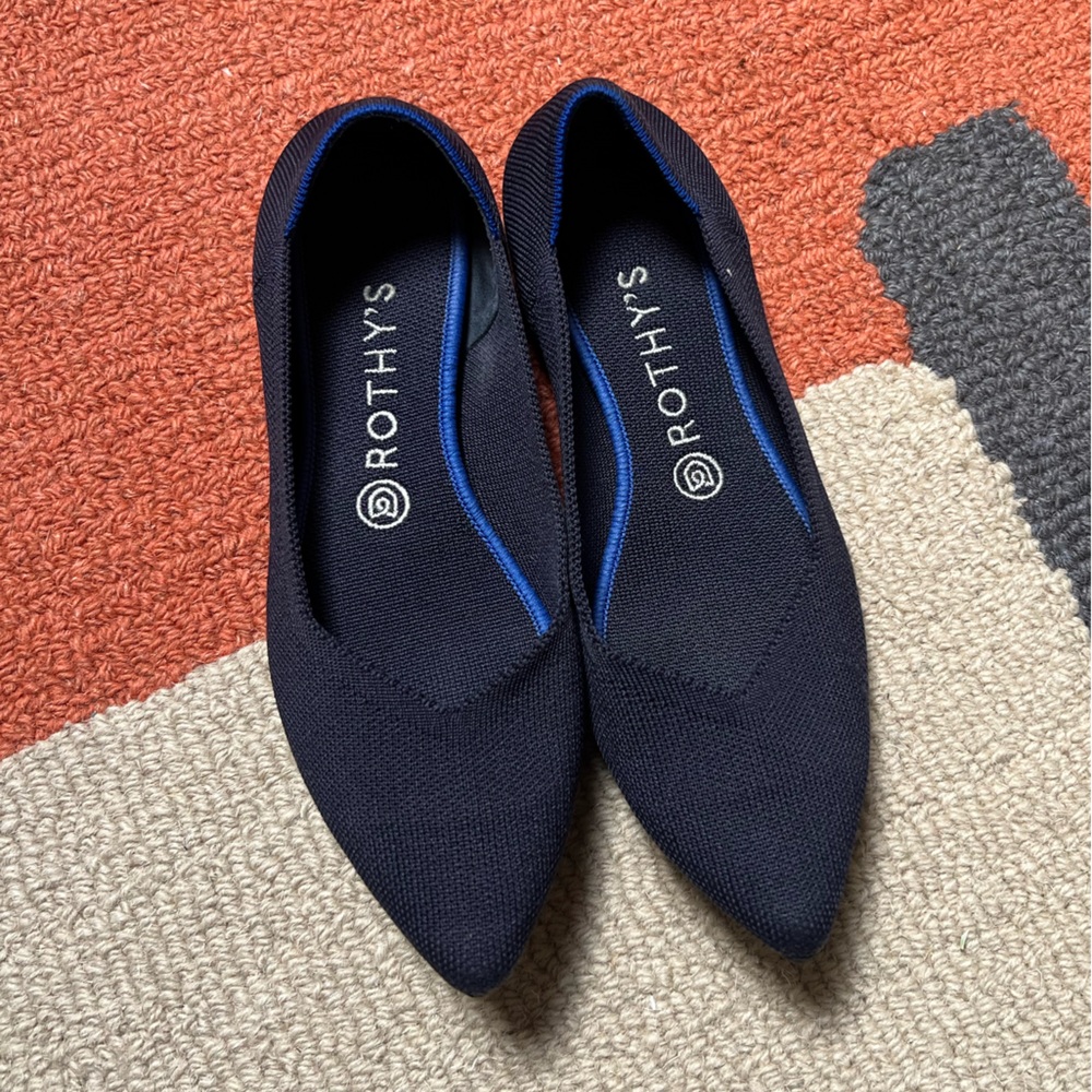 Rothy's The Point II Deep Blue Pointed Flats